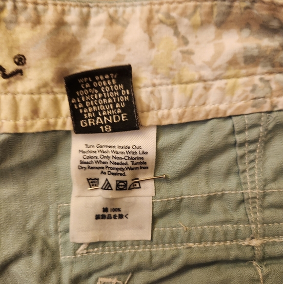 Eddie Bauer Women's Light Blue Turquoise Cargo Pants 100% Cotton Size 18 Tall - Picture 11 of 16